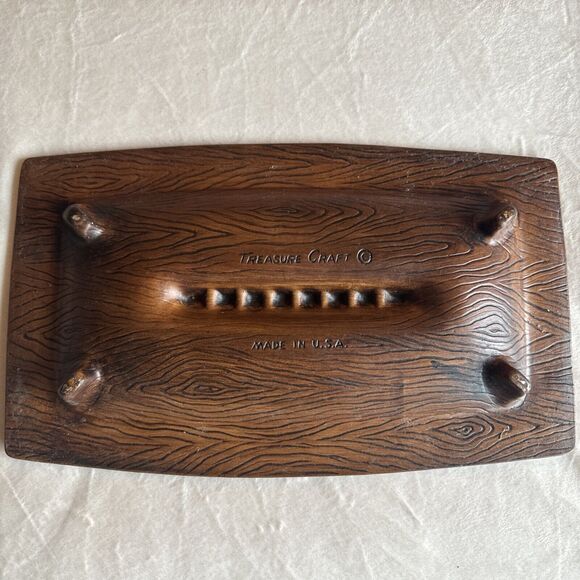 VINTAGE TREASURE CRAFT ASHTRAY LARGE GREEN - Picture 10 of 14